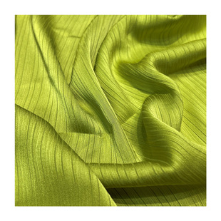 Issey Miyake Acetic Acid 155g Spring and Summer Satin Striped Pleated Satin Fabric Women's Wide Leg Pants Fabric