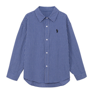 Zuoxi Boys Plaid Shirt Children's Casual Spring Clothes Shirt 2025 New Fashion Coat Cotton Medium and Large Children's Clothes Spring