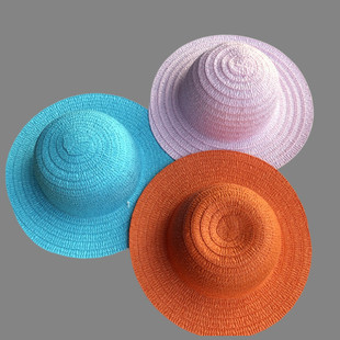 Children's clothing accessories DIY drawing paper straw hat children's graffiti stand hat dome flat brim handmade hat embryo