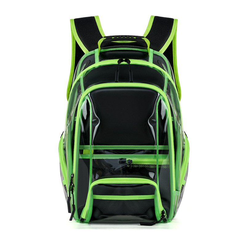 Spot Amazon Cross border Supply Transparent Backpack PVC Backpack PVC Schoolbag High Capacity Student Schoolbag