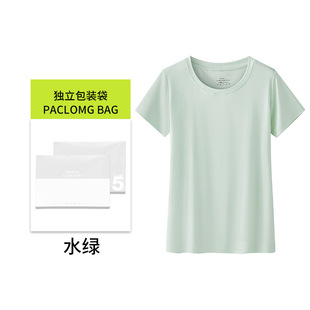 60 double-sided modal spring and summer women's comfortable casual thin base solid color short sleeve in stock quick hair