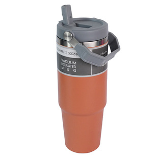 New portable 20oz ice cream cup 30 Oz Car Cup with straw 304 stainless steel vacuum cup car ice bucket