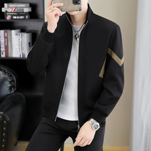 2025 American Style Collar Jacket Men's Spring and Autumn New Fashionable Brand Loose Sports Stitching Jacket Casual 0108