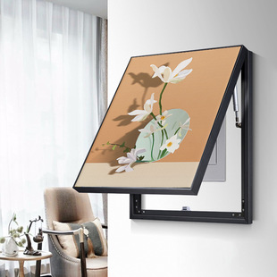 Nordic restaurant meter box decorative painting dining table Wall vertical distribution box covering painting living room aisle vertical hanging painting