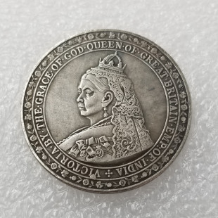 Антикварные поделки 1887 латунный материал Британское серебро серебряный доллар серебряный круг Иностранный серебряный доллар Коллекция #881