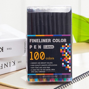 Cross-border Hot Watercolor Pen Gouline Pen Children's Watercolor Painting Pen Gel Pen 0.4mm Water-based Needle Pen Stroke