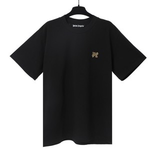 Foreign trade cross-border wholesale pa angel tide brand coconut tree flame letter logo graffiti flow paint short sleeve T-shirt lovers outfit