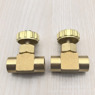 Brass needle valve double internal wire needle valve right angle F1/4 Debugging throttle valve
