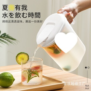Japanese-Style Camellia Cold Water Pitcher for Home Use, Large Capacity, High-Temperature Resistant, Explosion-Proof Ice Water Pitcher, Refrigerator Flower Tea Beverage Container Wholesale