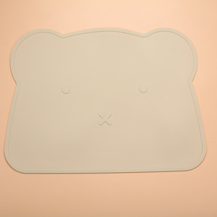 Baby Food Supplementary Training Dinner Plate Children's Cute Bear Suction Bowl Food Grade Silicone Drop-resistant Baby Tableware