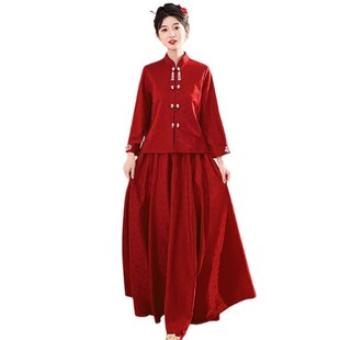 Toast Dress Bride Red suit 2025 New Style Engagement Dress New Chinese Style Xiuhe Dress Wedding Dress Wedding Dress Dress