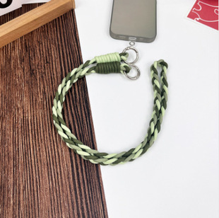 Crossbody color matching twist mobile phone braided rope creative simple double-headed knotted color handmade rope halter mobile phone lanyard