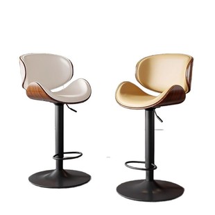 Light Luxury Bar Chair Western Restaurant High Bar Chair Modern Home Kitchen Island High Stool Leather Bar High Stool