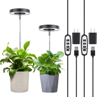 Amazon 6-inch Angel Ring Indoor Imitation Sun LED Plant Growth Light Fleshy Green Plant Flower Indoor Insert Light