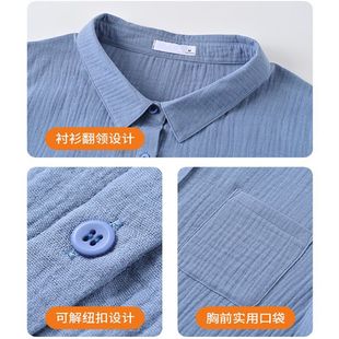 High-quality Cotton Shirt Tops for Women, Three-quarter Sleeve Spring Clothes, New Large Size Women's Clothing, Fashionable Lapel Casual Shirts