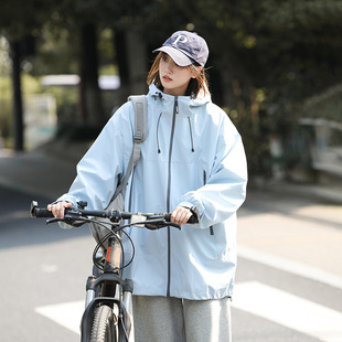 Spring Simple Solid Color Hooded Jacket Men's Trendy Brand Fashionable Spring and Autumn Couple Loose American Jacket