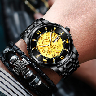 LILUOKE watch manufacturers watch men fashion hollow-out luminous waterproof quartz watch can be