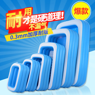 Outdoor PVC eco-friendly thickened blue and white large baby ocean ball paddling pool children's inflatable home swimming pool