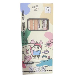 Crayon Shinchan штучный перо в коробке с высоким значением мультяшный нейтрал с большой емкостью быстр ST ручка черная голова для студентов