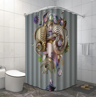 Waterproof shower curtain curtain curtain bathroom decorative shower curtain polyester curtain bathroom accessories