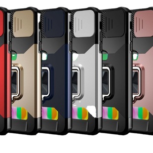 For iPhone13PRO phone case three-in-one sliding window card holder 13Promax protective cover
