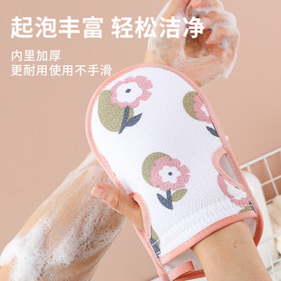 Rubbing bath towel ladies special strong rubbing mud rubbing artifact rubbing back bath towel back bath flower gloves 2 in 1