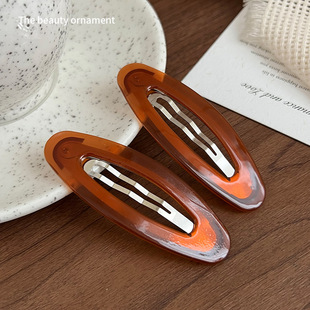 Hairpin women's jelly color simple side bangs broken hair BB clip high-grade sense back head clip one-word clip hairpin