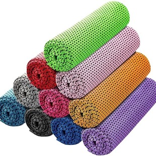 Cross-border sports cold towel with waterproof bag packaging cold towel multi-color quick-drying absorbent neck cooling towel