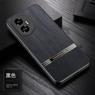 For Honor 300 Mobile Phone Case New Honor300Pro Leather Imitation Wood Grain Protective Case Lens All-inclusive Business