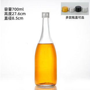 Прозрачное матовое стекло фруктовое вино стеклянная бутылка 1000ml самодостаточное уплотнение