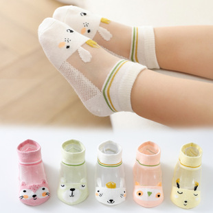 Children's socks summer thin boys mesh breathable cotton socks women's socks cartoon baby socks spring and summer Foreign trade Wholesale