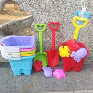 Large Castle Beach Bucket suit Baby Outdoor Sand Digging Tool Plastic Shovel and Bucket for Sea Stall
