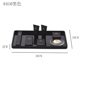Acrylic rectangular tray transparent anti-fall tea tray guest room cup holder hotel restaurant storage tray bread plate