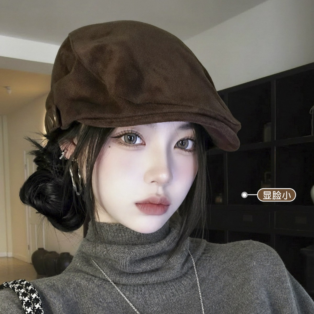 Retro niche women's soft-top cap, versatile and face-slimming, with a sense of atmosphere, early autumn duckbill cap, new beret style