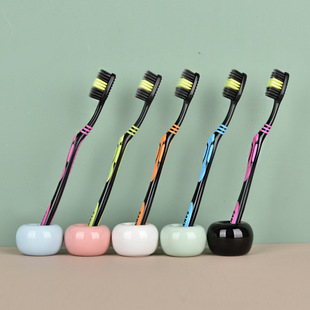 Sanxiao Toothbrush Household Spare Long Carbon Filament Soft Hair Adult Toothbrush Wholesale genuine goods Value 5 Pack Manual Cleaning