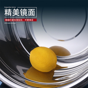 Stainless Steel Basin Thickened Korean Style Soup Basin Round Household Salah Basin Baking Egg Beating Basin Spice Basin Vegetable Basin