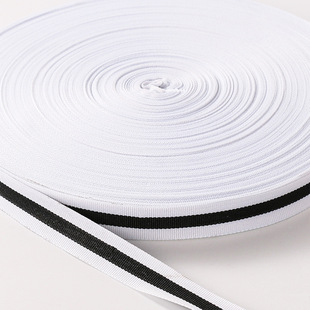 Factory straight hair network ribbon in stock straight hair multi-specification color stripe belt low elastic polyester edge band