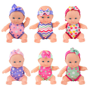 Cross-border new product soothing simulation baby doll Vinyl Doll Doll Doll children soft rubber toy gift wholesale