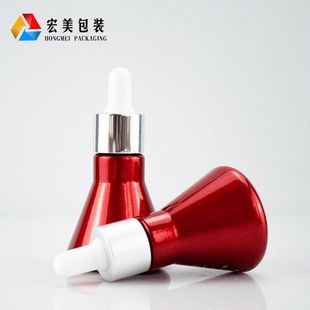 Новый 30ml конический флакон Творческий лосьон Экстракт Капельная бутылка Косметическая стеклянная бутылка с пятью кольцами сырой жидкости бутылка на складе