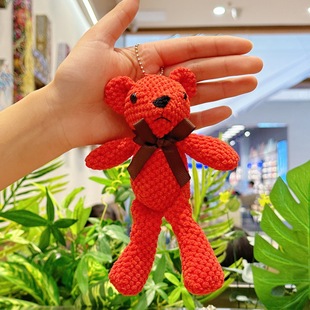 Cross-border chattering net red teddy bear doll luggage plush doll wholesale schoolbag bag pendant bear pendant doll