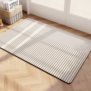 Modern Simple Bathroom Anti-Slip Mat Household Door Entrance Soft Diatom Mud Absorbent Floor Mat Toilet Door Dirt-Resistant Foot Mat