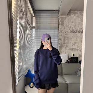 Sweep Code/high quality RL Ruff Classic Ma Biao Simple Fashion Men's and Women's Round Neck Sweat Ceiling
