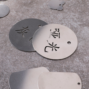Wholesale Stainless Steel Round Brand Pendant Metal Dog Brand Stainless Steel Military Brand Number Number Brand Calling Number Tab