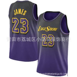 Lakers Jersey Lakers № 23 № 6 Джеймс Джеймс вышитый баскетбольный костюм