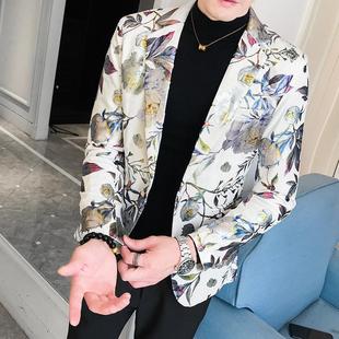 A generation of autumn new main push printed suit Korean slim casual single west