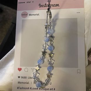 mobile phone ins mobile phone chain star short diy lanyard beaded ccd camera chain pendant pendant