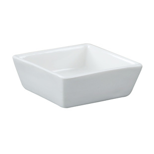 Japanese-style creative pure white ceramic square dish dim sum small Bowl hot pot sauce dish seasoning side dish spot wholesale