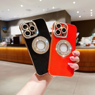 NEW NEW CD Pattern Diamond Solid Color Electroplating 11proMAX 12proMAX 13MINI, 14pro Protective Case