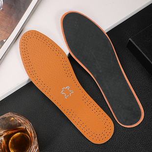 Microfiber leather three-row hole latex insole long-standing Sports square barrel not tired feet breathable sweat-absorbent not deformation