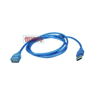 USB2.0 кабель для передачи данных между мужчинами и женщинами прозрачный синий Удлинительный USB-кабель с магнитным кольцом 2.0USB Удлинительный кабель 0,3 М-5 м